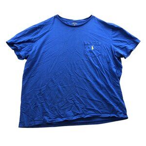 Polo Ralph Lauren Mens T-Shirt Size XL Short Sleeve Crew Neck Blue Pocket Tee